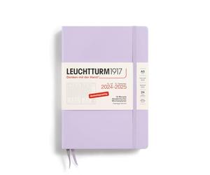LEUCHTTURM1917 370633 Academic Weekly Planner 2025, Medium A5 Hardcover - 18 Month Calendar, 80 g, Ruled - Lilac