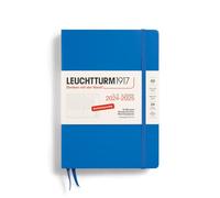 LEUCHTTURM1917 370637 Academic Weekly Planner 2025, Medium A5 Hardcover - 18 Month Calendar, 80 g, Lined - Sky