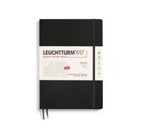 LEUCHTTURM1917 370706 Monthly Planner & Notebook 2025, Composition B5 Softcover - 16 Months, Lined - Black, English