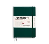 LEUCHTTURM1917 370710 Monthly Planner & Notebook Composition (B5) 2025, 16 Months, Softcover, Forest Green, English