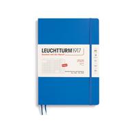 LEUCHTTURM1917 370711 Monthly Planner & Notebook 2025, Composition B5 Softcover - 16 Months, Lined - Sky, English
