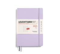 LEUCHTTURM1917 370748 Weekly Calendar & Notebook 2025, Medium A5 Softcover - 12-Month Planner, Lined - Lilac, English