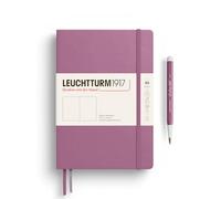 LEUCHTTURM1917 372184 Notebook Medium (A5), Hardcover, 251 Numbered Pages, Dusty Rose, Plain
