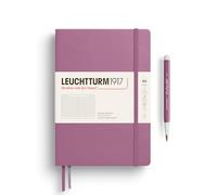 LEUCHTTURM1917 372186 Notebook Medium (A5), Hardcover, 251 Numbered Pages, Dusty Rose, Ruled