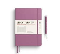 LEUCHTTURM1917 372187 Notebook Medium (A5), Hardcover, 251 Numbered Pages, Dusty Rose, Squared