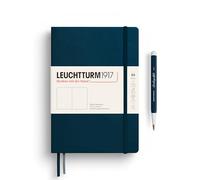 LEUCHTTURM1917 372188 Notebook Medium (A5), Hardcover, 251 Numbered Pages, Deep Sea, Plain