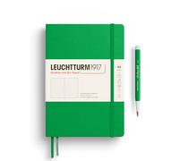 Leuchtturm1917 Notebook 372193 – Hardcover A5, Dotted, 251 Numbered Pages – Spring Leaf