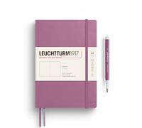 LEUCHTTURM1917 372200 Notebook Medium (A5), Softcover, 123 Numbered Pages, Dusty Rose, Plain