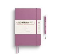 LEUCHTTURM1917 372201 Notebook Medium (A5), Softcover, 123 Numbered Pages, Dusty Rose, Dotted