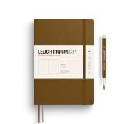 LEUCHTTURM1917 372210 Notebook Medium (A5), Softcover, 123 Numbered Pages, Spice Brown, Plain