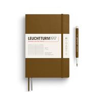 LEUCHTTURM1917 372212 Notebook Medium (A5), Softcover, 123 Numbered Pages, Spice Brown, Ruled