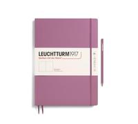 LEUCHTTURM1917 372337 Notebook Master Slim (A4+), Hardcover, 123 Numbered Pages, Dusty Rose, Plain