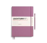 LEUCHTTURM1917 372338 Notebook Master Slim (A4+), Hardcover, 123 Numbered Pages, Dusty Rose, Dotted
