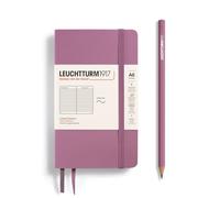 LEUCHTTURM1917 372377 Notebook Pocket A6, Softcover, 123 Numbered Pages, Dusty Rose, Ruled