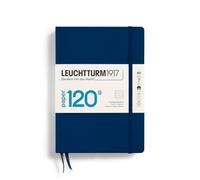 LEUCHTTURM1917 372384 Notebook Medium A5, Edition 120, Hardcover, 203 Numbered Pages, with 120g/sqm Paper, Navy, Ruled