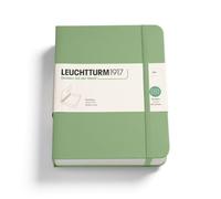 LEUCHTTURM1917 372391 Bookbox - Box, notebook-look, 255 x 329 x 60 mm, with stickers, elastic band, 5 cm filling heigh - Sage
