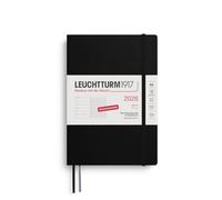 LEUCHTTURM1917 372490 Weekly Calendar & Notebook Medium (A5) 2026, 12 Months, Soft Cover, Black, German