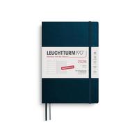 LEUCHTTURM1917 372499 Weekly Calendar & Notebook Medium (A5) 2026, 12 Months, Soft Cover, Deep Sea, German