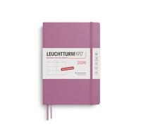 LEUCHTTURM1917 372526 Weekly Planner Medium (A5) 2026, 12 Months, Dusty Rose, German