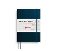 LEUCHTTURM1917 372561 Weekly Planner Medium (A5) 2026, 12 Months, Softcover, Deep Sea, German