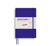 LEUCHTTURM1917 372562 Weekly Planner Medium (A5) 2026, 12 Months, Soft Cover, Ink, German