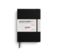 LEUCHTTURM1917 372591 Daily Calendar Medium (A5) 2026, 12 Months, Black, German