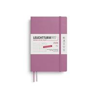 LEUCHTTURM1917 372610 Monthly Planner & Notebook Paperback (B6+) 2026, 16 Months (01 November 2025-28 February 2027), Softcover, Dusty Rose, German