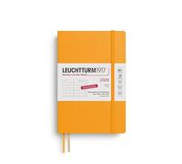 LEUCHTTURM1917 372611 Monthly Planner & Notebook Paperback (B6+) 2026, 16 Months (01 November 2025-28 February 2027), Softcover, Rising Sun, German