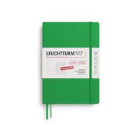 LEUCHTTURM1917 372618 Weekly Calendar and Notebook Medium (A5) 2026, 18 Months 07.2025-12.2026, Hardcover Spring Blade, German
