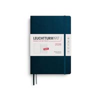 LEUCHTTURM1917 372659 Weekly Planner & Notebook Medium (A5) 2026 Hardcover, 12 Months, Deep Sea, English, Office Supplies