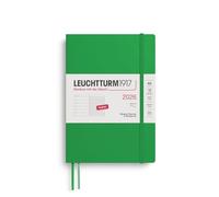 LEUCHTTURM1917 372678 Weekly Planner & Notebook Medium (A5) 2026, Softcover, 12 Months, Spring Leaf, English