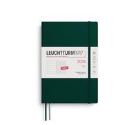 LEUCHTTURM1917 372679 Weekly Planner & Notebook Medium (A5) 2026, Softcover, 12 Months, Forest Green, English