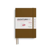 LEUCHTTURM1917 372683 Weekly Planner & Notebook Medium (A5) 2026, Softcover, 12 Months, Spice Brown, English