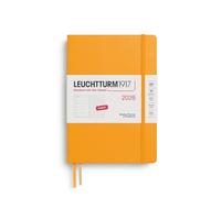 LEUCHTTURM1917 372702 Weekly Planner & Notebook Dotted Medium (A5) 2026, 12 Months, Rising Sun, English