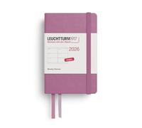 LEUCHTTURM1917 372731 Weekly Planner Mini (A7) 2026, 12 Months, Dusty Rose, English