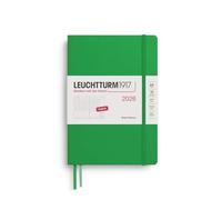 LEUCHTTURM1917 372762 Week Planner Medium (A5) 2026, 12 Months, Spring Leaf, English