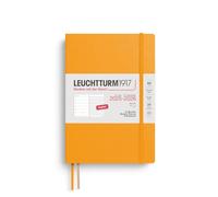 LEUCHTTURM1917 372804 Wochenkalender & Notizbuch Medium (A5) 2026, 18 Monate 07.2025-12.2026, Softcover, Rising Sun, Englisch