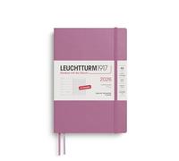 LEUCHTTURM1917 372836 Weekly Calendar & Notebook Medium (A5) 2026, Soft Cover, Dusty Rose, French