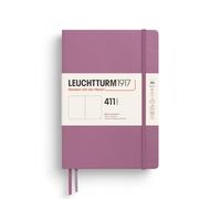LEUCHTTURM1917 372921 Notebook 411 Medium (A5), Hardcover, 411 Numbered Pages, Dusty Rose, Plain, More Thoughts, More Ideas, More Memories, More Pages
