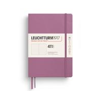LEUCHTTURM1917 372922 Notebook 411 Medium (A5), Hardcover, 411 Numbered Pages, Dusty Rose, Dotted, More Thoughts, More Ideas, More Memories, More Pages
