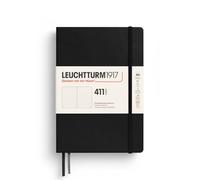 LEUCHTTURM1917 372931 Notebook 411 Medium (A5), Hardcover, 411 Numbered Pages, Black, Dotted, More Thoughts, More Ideas, More Memories, More Pages