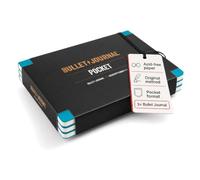 LEUCHTTURM1917 371629 Bullet Journal Pocket, 14.3 x 10.3 cm, 46 Numbered Double Pages, Dotted, Turquoise25, Pack of 3
