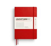 LEUCHTTURM1917 373978 Notebook Medium (A5), Hardcover, 251 Numbered Pages, Cherry, Ruled