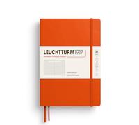 LEUCHTTURM1917 373983 Notebook Medium (A5), Hardcover, 251 Numbered Pages, Pumpkin, Ruled