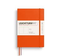 LEUCHTTURM1917 373996 Notebook Medium (A5), Softcover, 123 Numbered Pages, Pumpkin, Plain