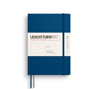 LEUCHTTURM1917 374002 Notebook Medium (A5), Softcover, 123 Numbered Pages, Indigo, Plain