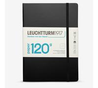 LEUCHTTURM1917 363533 Notebook Medium (A5), Edition 120, Hardcover, 203 Numbered Pages, Black, Dotted with 120g/sqm Paper