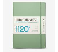 LEUCHTTURM1917 363538 Notebook Medium (A5), Edition 120, Hardcover, 203 Numbered Pages, Sage, Ruled with 120g/sqm Paper