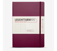 LEUCHTTURM1917 Notebook Medium (A5), Hardcover, 251 Numbered Pages Port Red, Dotted