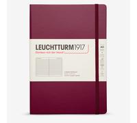 LEUCHTTURM1917 Notebook Medium (A5), Hardcover, 251 Numbered Pages Port Red, Ruled